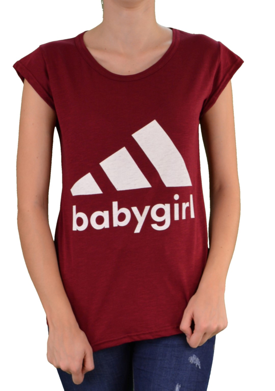 Μπορντώ T-Shirt με τύπωμα Baby Girl 110117R